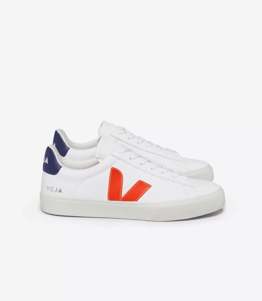 CAMPO LEATHER WHITE COBALT ORANGE FLUO>VEJA Clearance