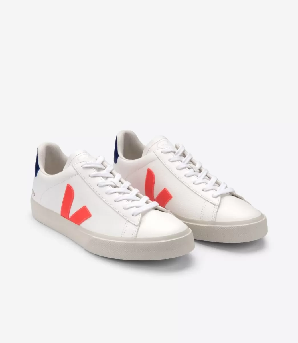 CAMPO LEATHER WHITE COBALT ORANGE FLUO>VEJA Clearance