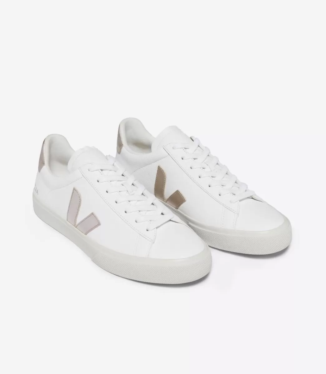 CAMPO LEATHER WHITE PLATINE>VEJA Outlet