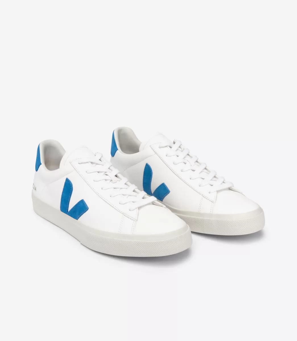 CAMPO LEATHER WHITE SWEDISH BLUE>VEJA Store