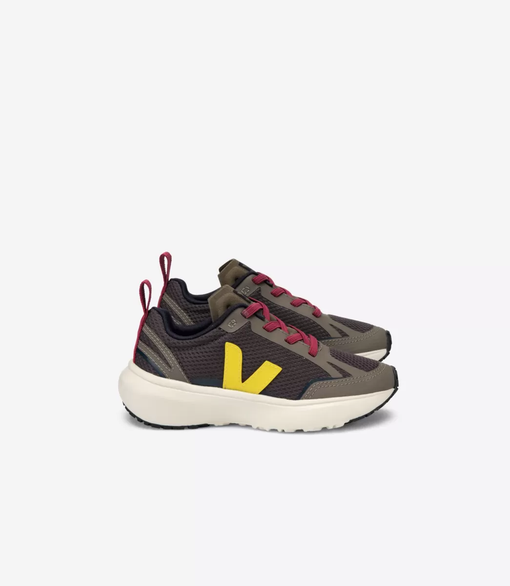 CANARY ELASTIC LACES ALVEOMESH GRAFITE TONIC>VEJA Hot