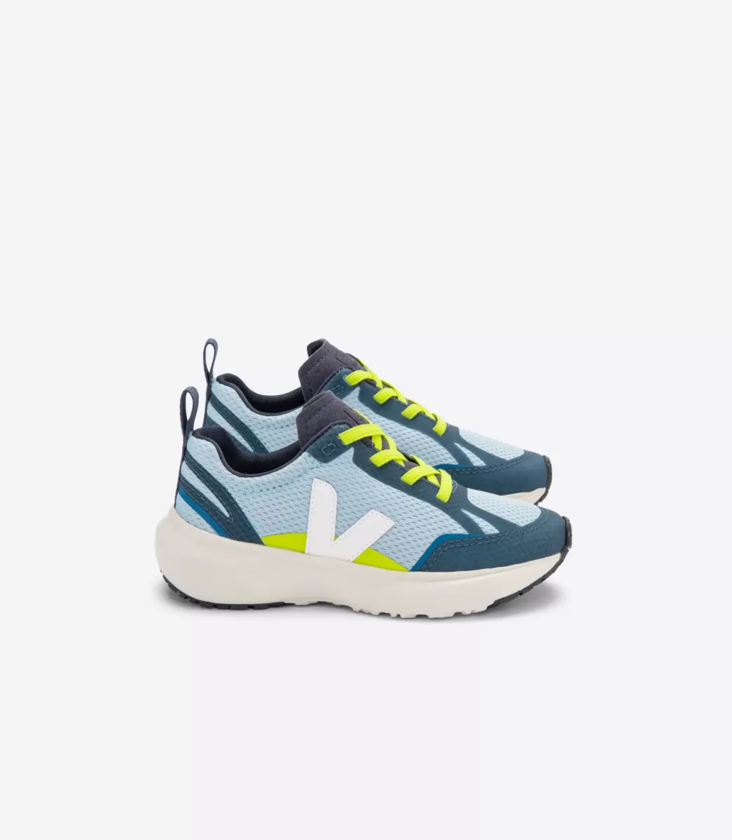 CANARY ELASTIC LACES ALVEOMESH STEEL WHITE>VEJA Fashion