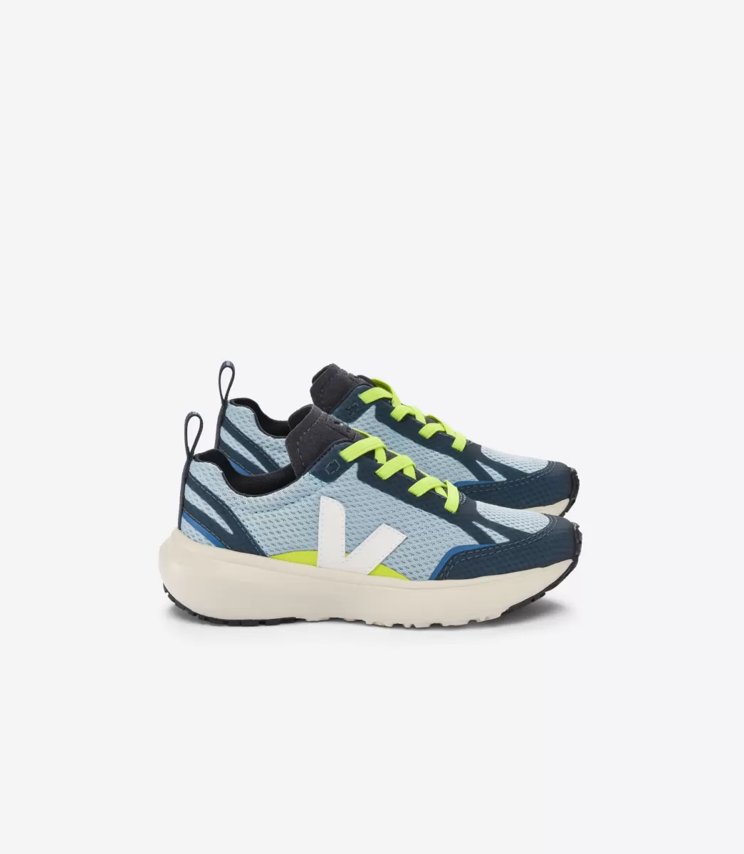 CANARY ELASTIC LACES ALVEOMESH STEEL WHITE>VEJA Cheap