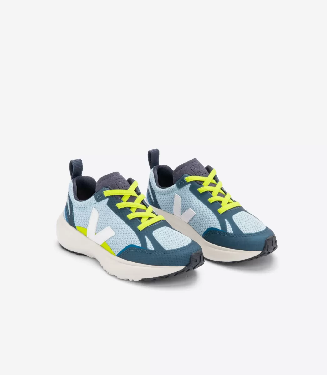 CANARY ELASTIC LACES ALVEOMESH STEEL WHITE>VEJA Fashion