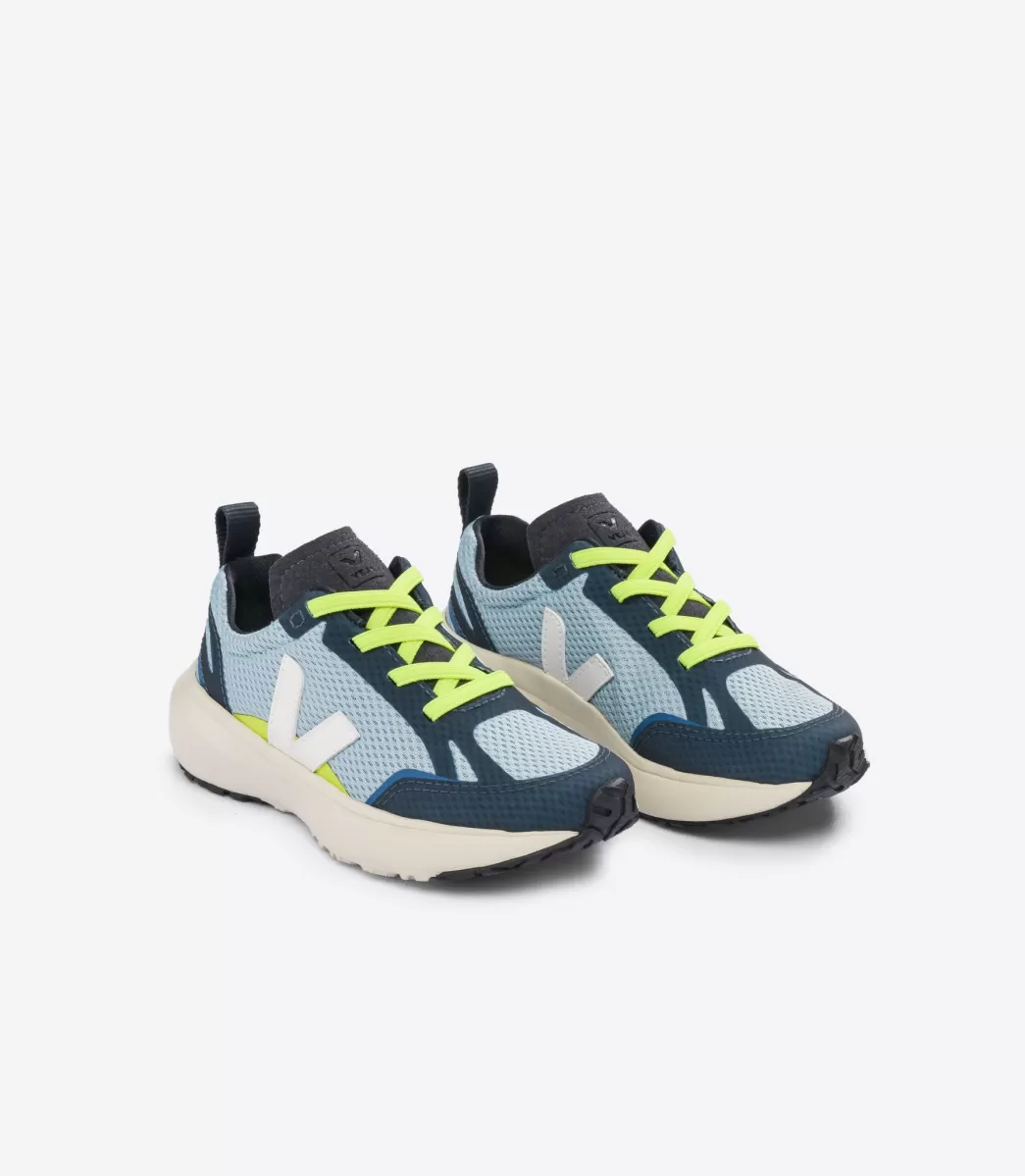 CANARY ELASTIC LACES ALVEOMESH STEEL WHITE>VEJA Cheap
