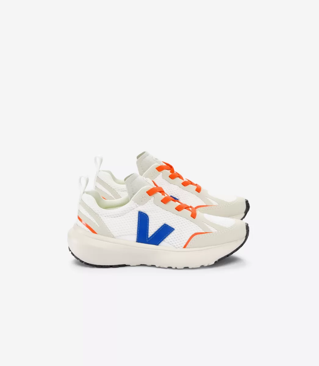 CANARY ELASTIC LACES ALVEOMESH WHITE INDIGO>VEJA Best Sale