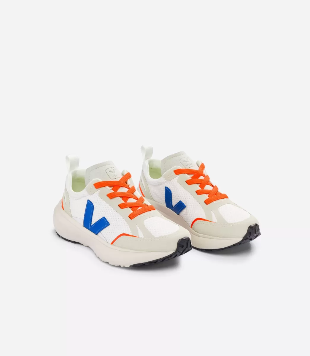 CANARY ELASTIC LACES ALVEOMESH WHITE INDIGO>VEJA Best Sale