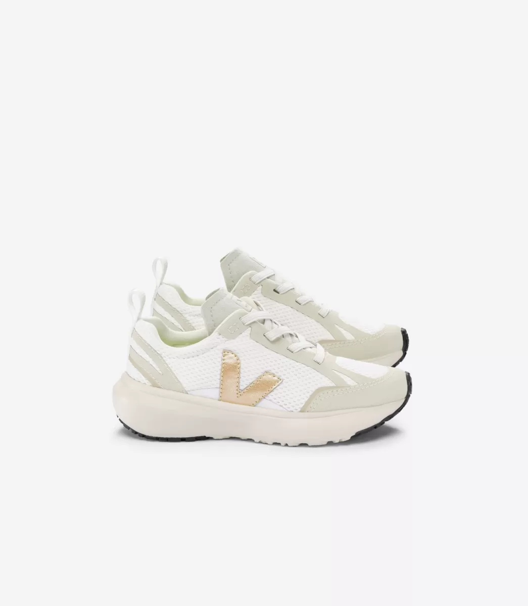 CANARY ELASTIC LACES ALVEOMESH WHITE PLATINE>VEJA Online