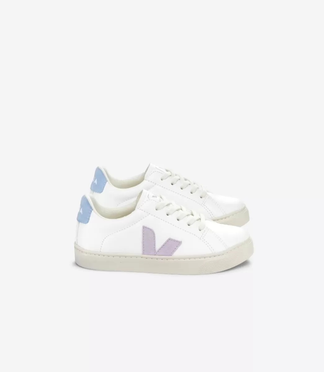 ESPLAR LACES LEATHER WHITE PARME STEEL>VEJA Fashion
