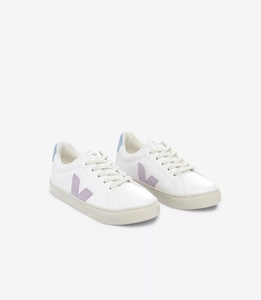 ESPLAR LACES LEATHER WHITE PARME STEEL>VEJA Fashion