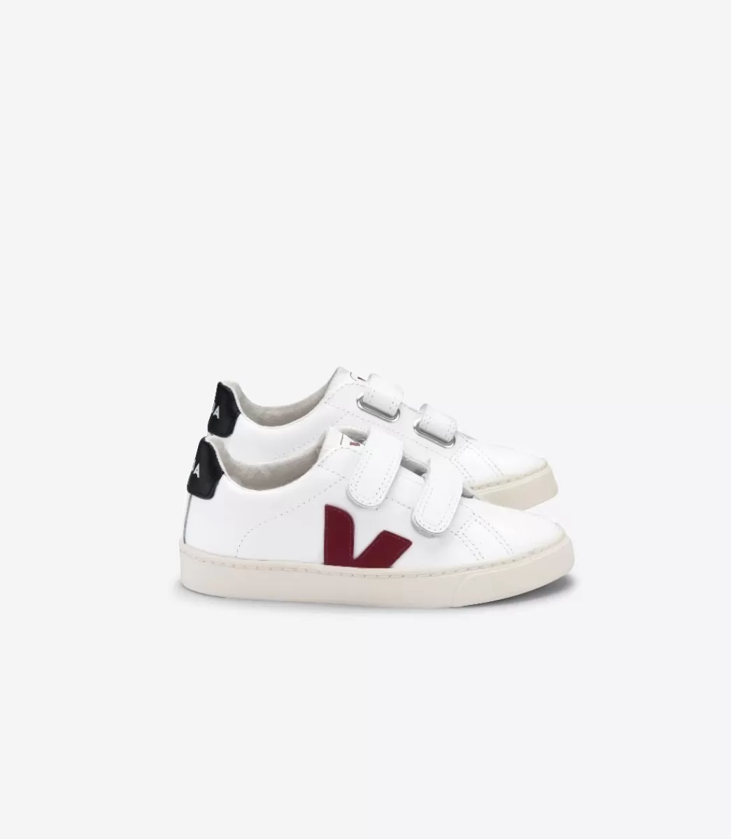 ESPLAR LEATHER WHITE MARSALA BLACK>VEJA Cheap