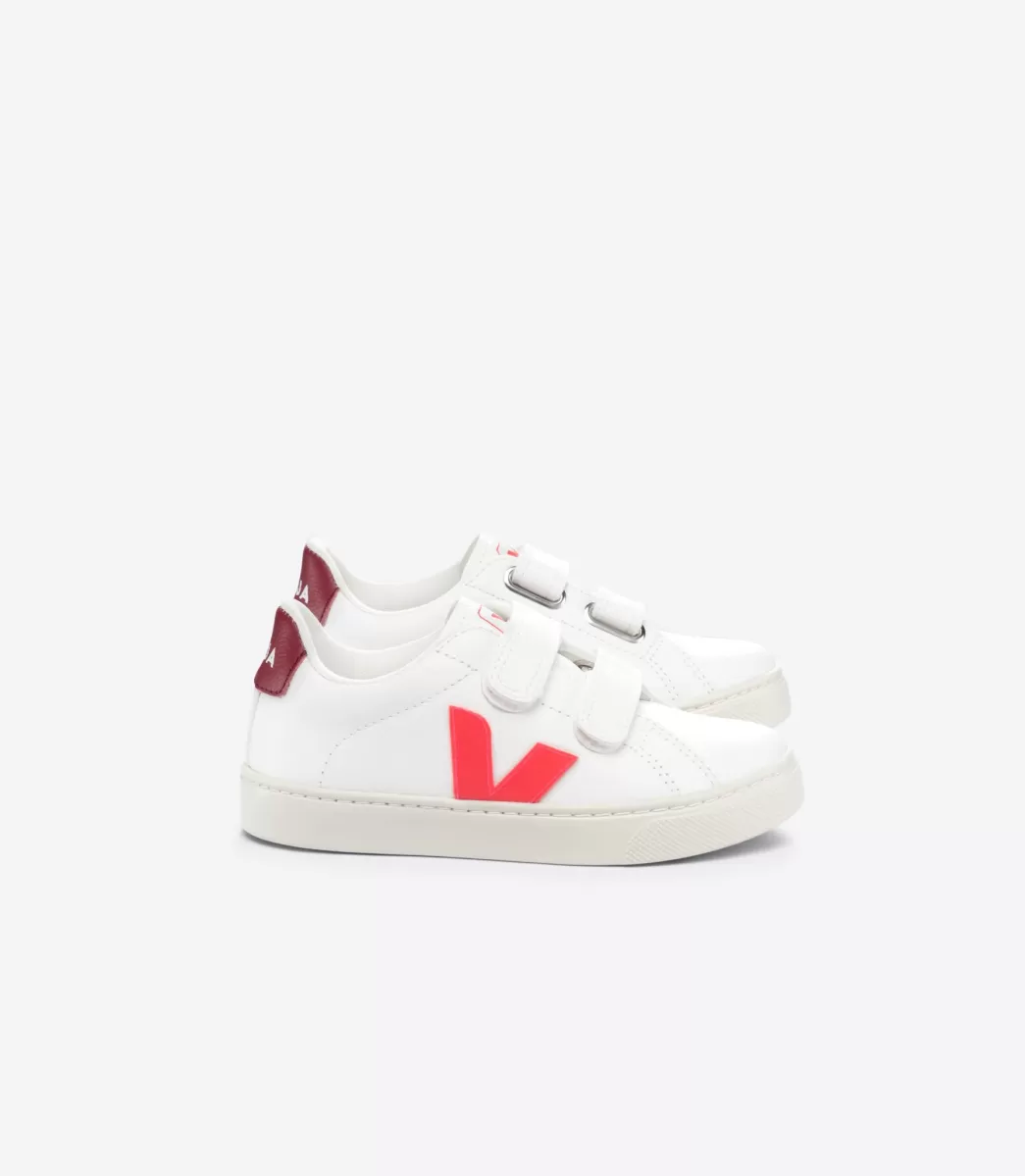 ESPLAR LEATHER WHITE ROSE FLUO MARSALA>VEJA Store