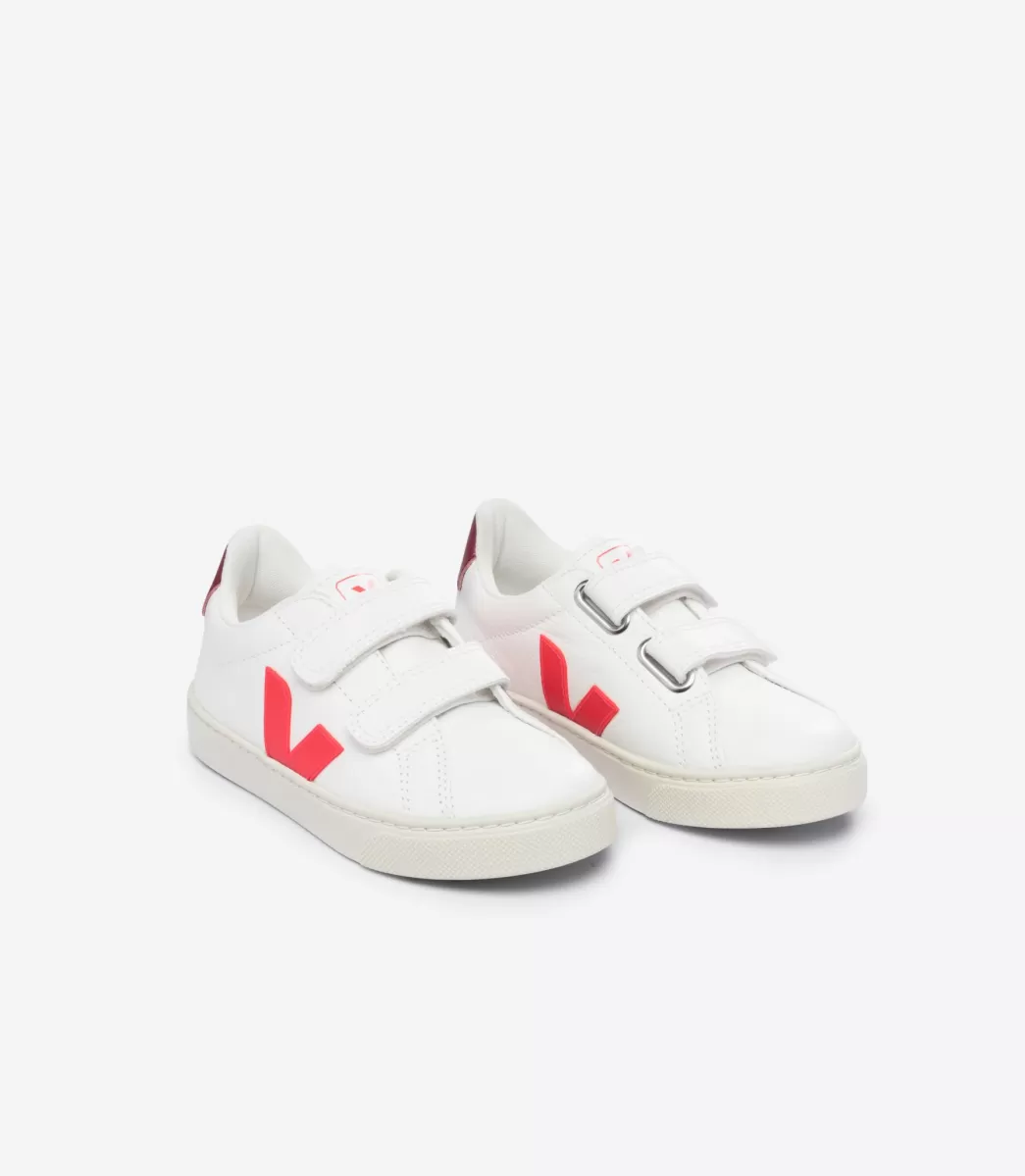 ESPLAR LEATHER WHITE ROSE FLUO MARSALA>VEJA Store