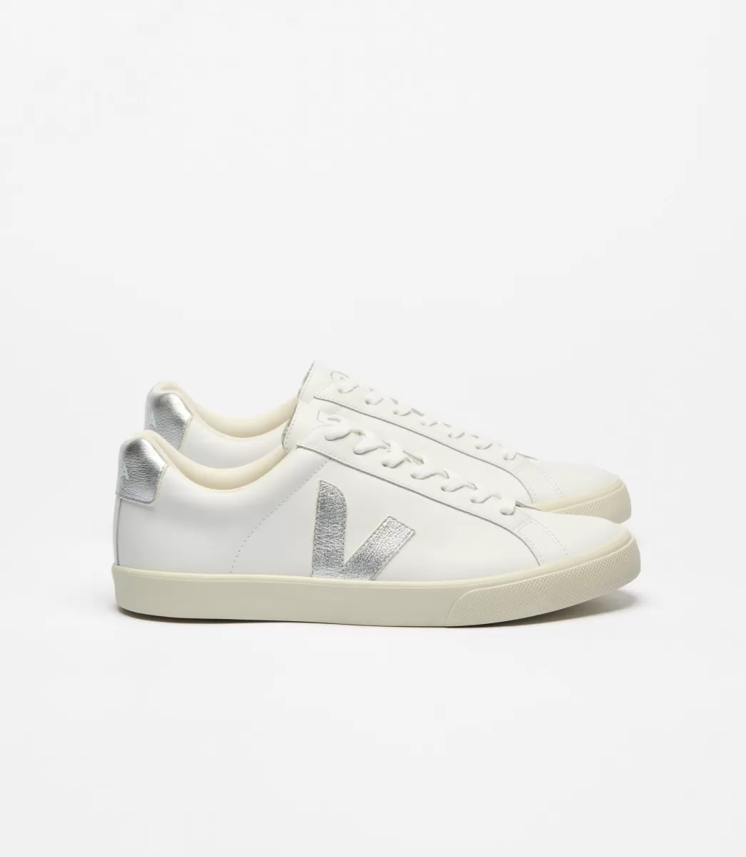 ESPLAR LEATHER WHITE SILVER>VEJA Hot