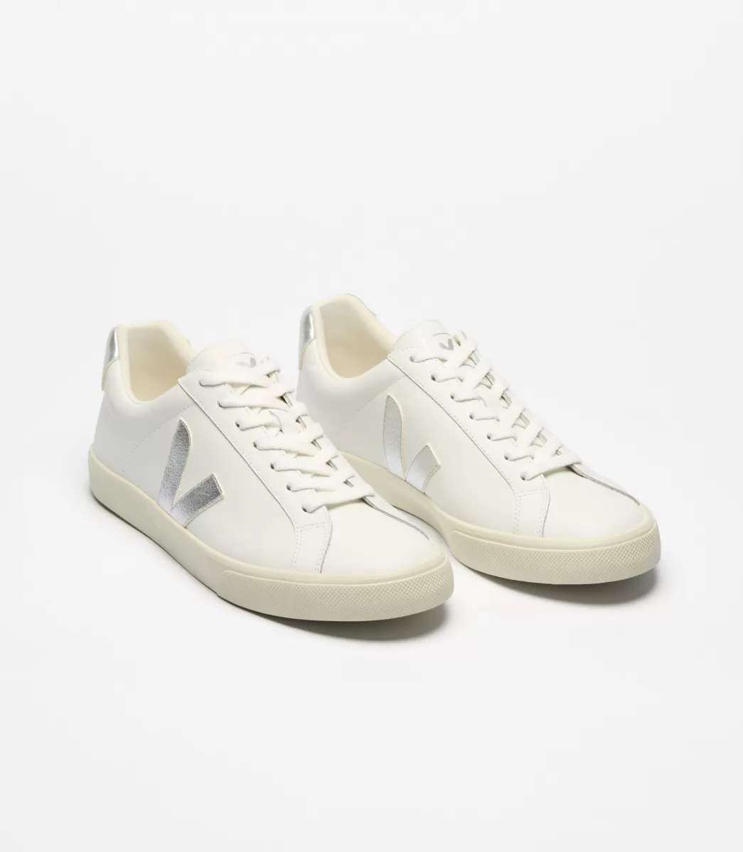 ESPLAR LEATHER WHITE SILVER>VEJA Hot