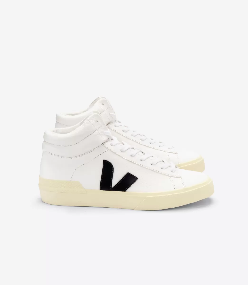 MINOTAUR LEATHER WHITE BLACK BUTTER>VEJA Cheap