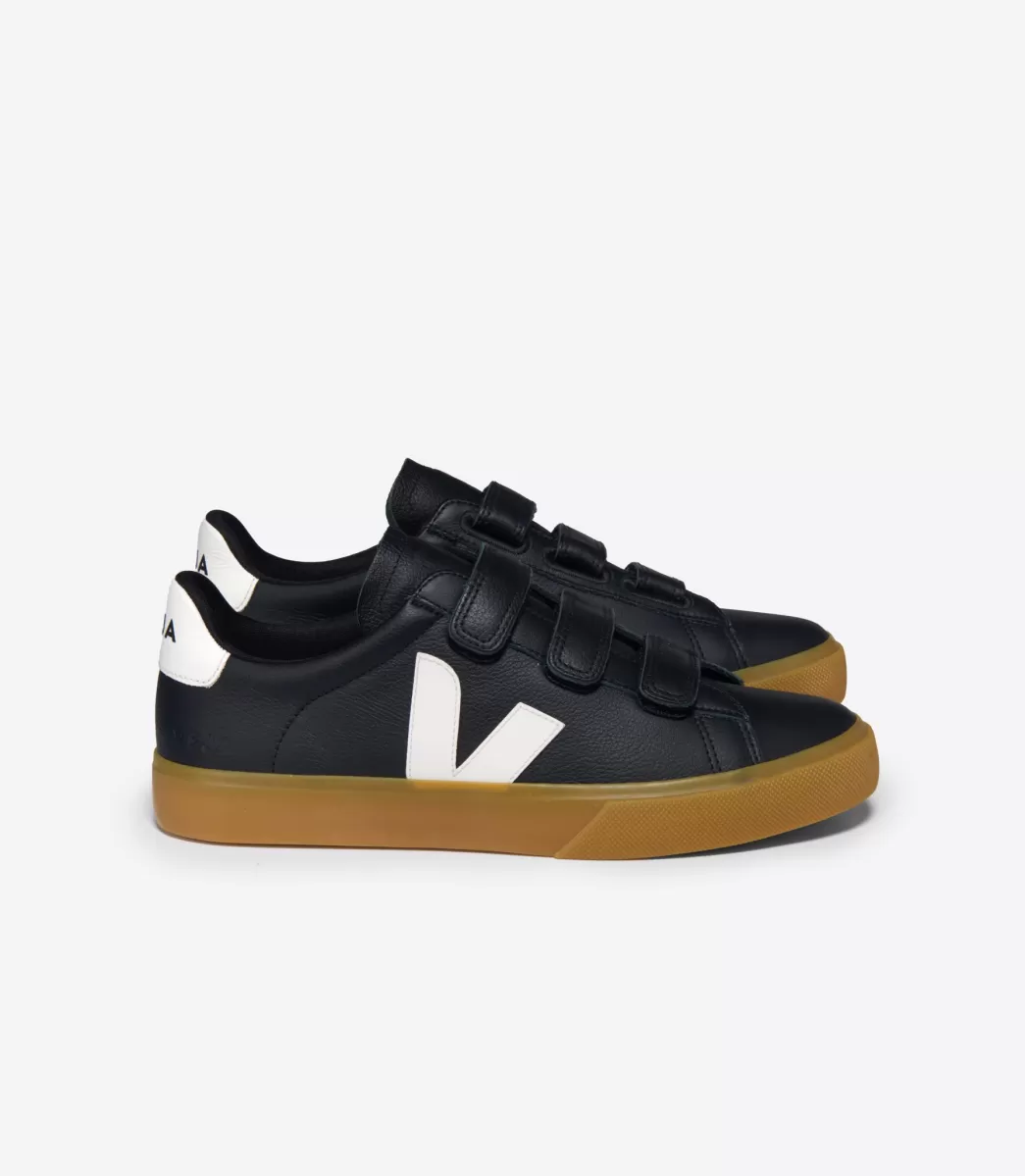 RECIFE LEATHER BLACK WHITE>VEJA Clearance