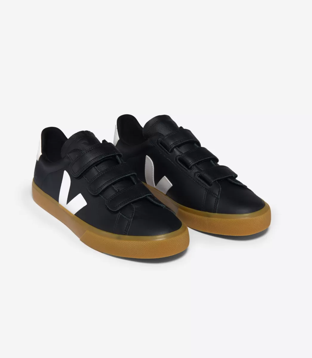 RECIFE LEATHER BLACK WHITE>VEJA Clearance