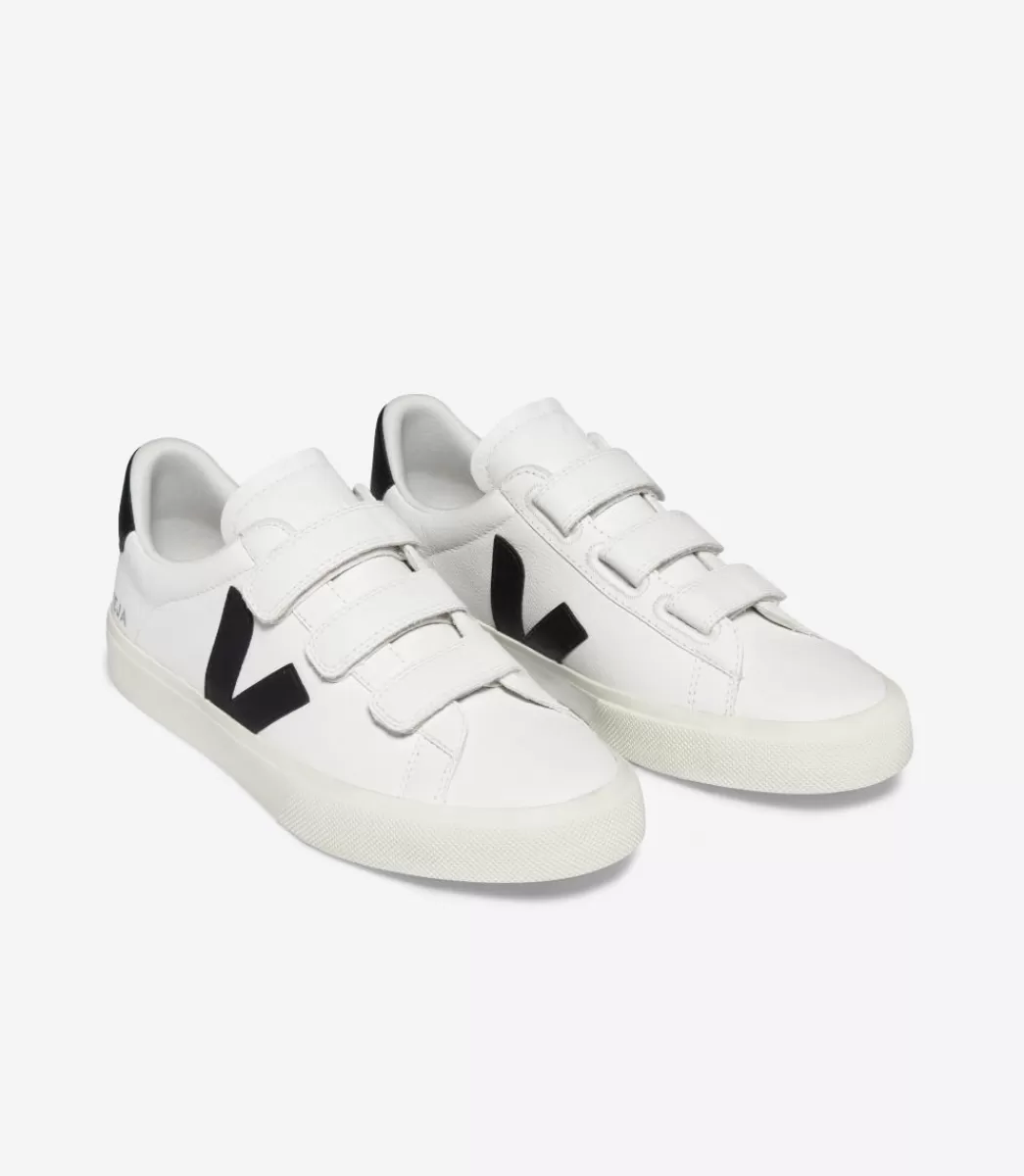RECIFE LEATHER WHITE BLACK>VEJA Hot