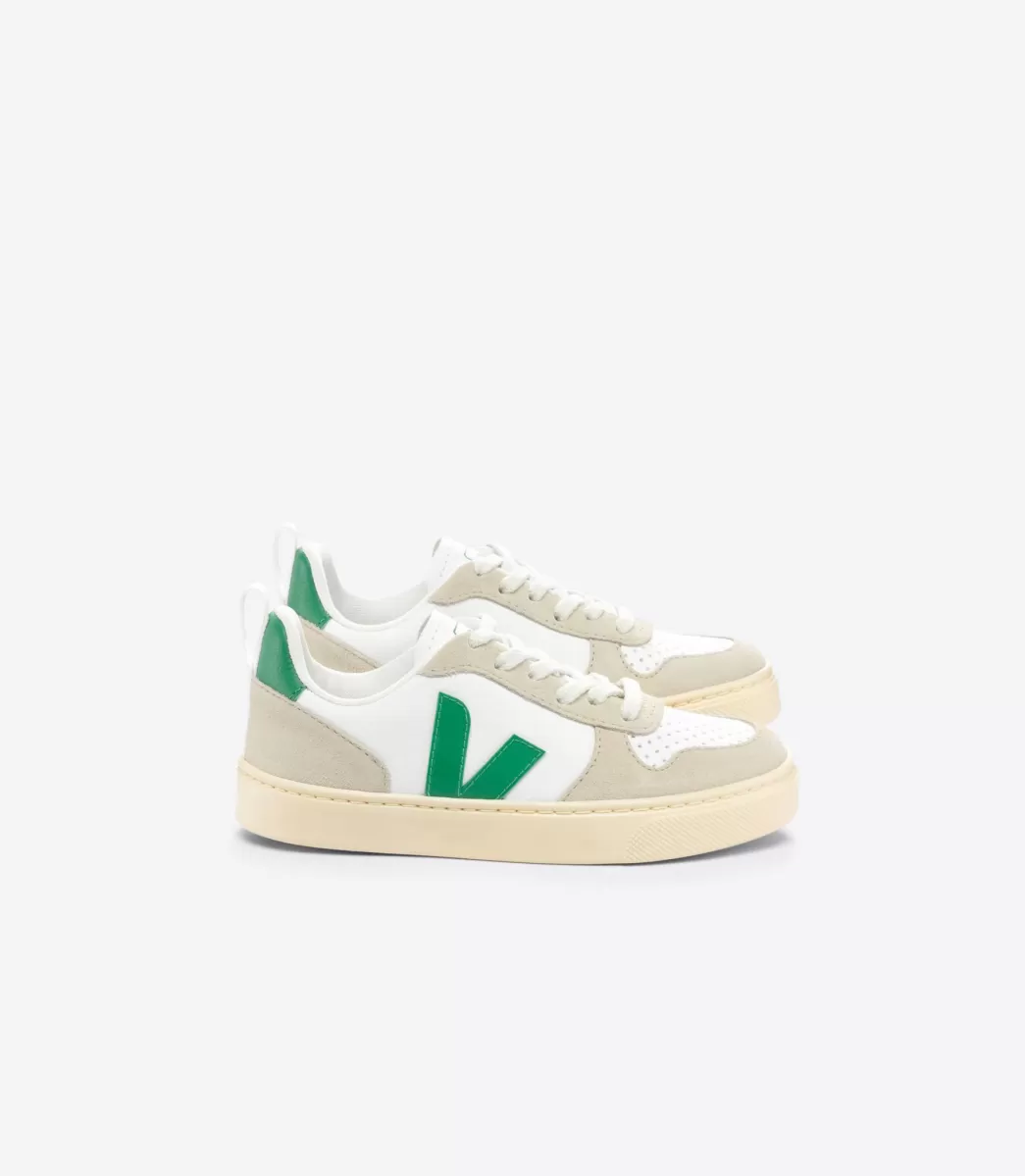 V-10 LACES LEATHER WHITE EMERAUDE ALMOND>VEJA Hot