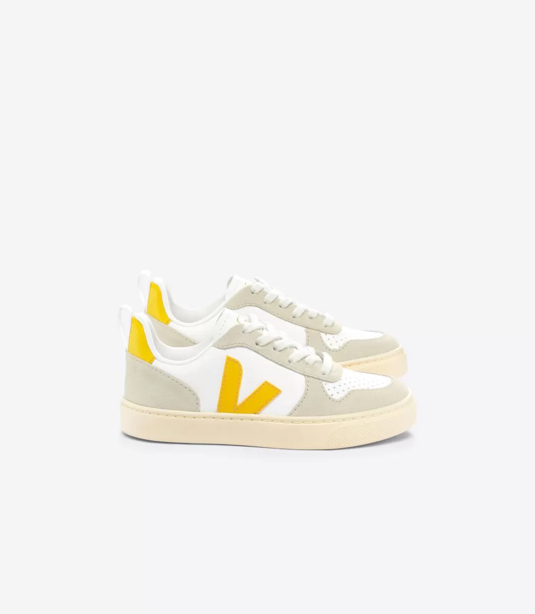 V-10 LEATHER WHITE OURO ALMOND>VEJA Shop
