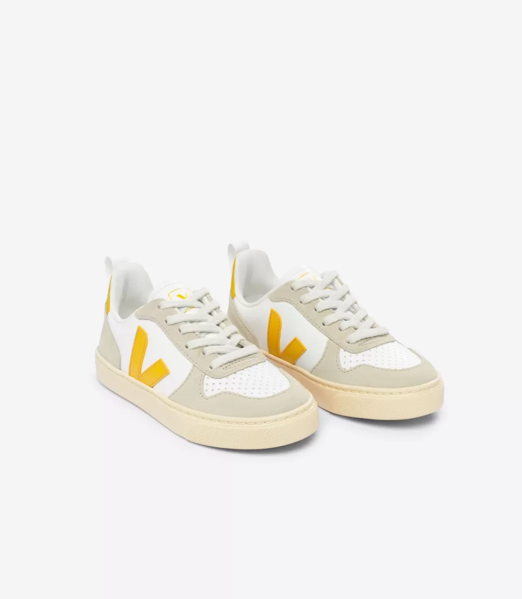 V-10 LEATHER WHITE OURO ALMOND>VEJA Shop