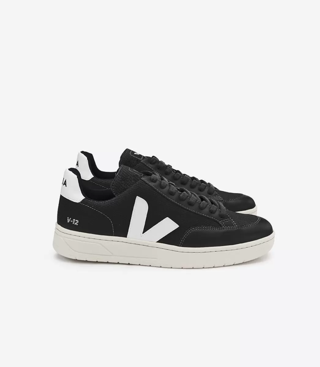 V-12 B-MESH BLACK WHITE>VEJA Online