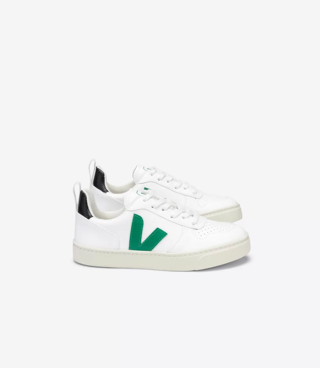 V-10 LACES CWL WHITE EMERAUDE BLACK>VEJA Fashion