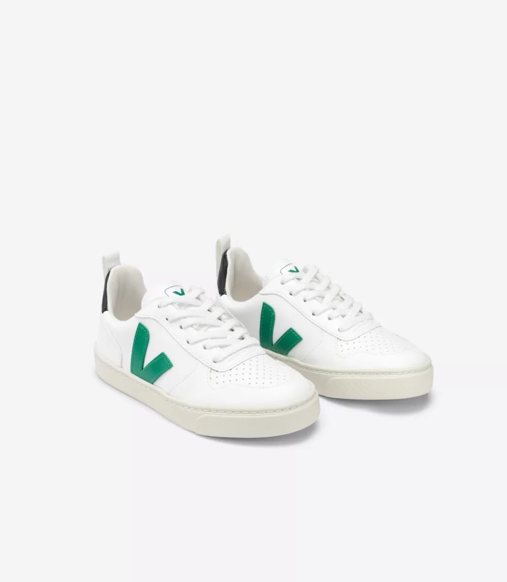 V-10 LACES CWL WHITE EMERAUDE BLACK>VEJA Fashion