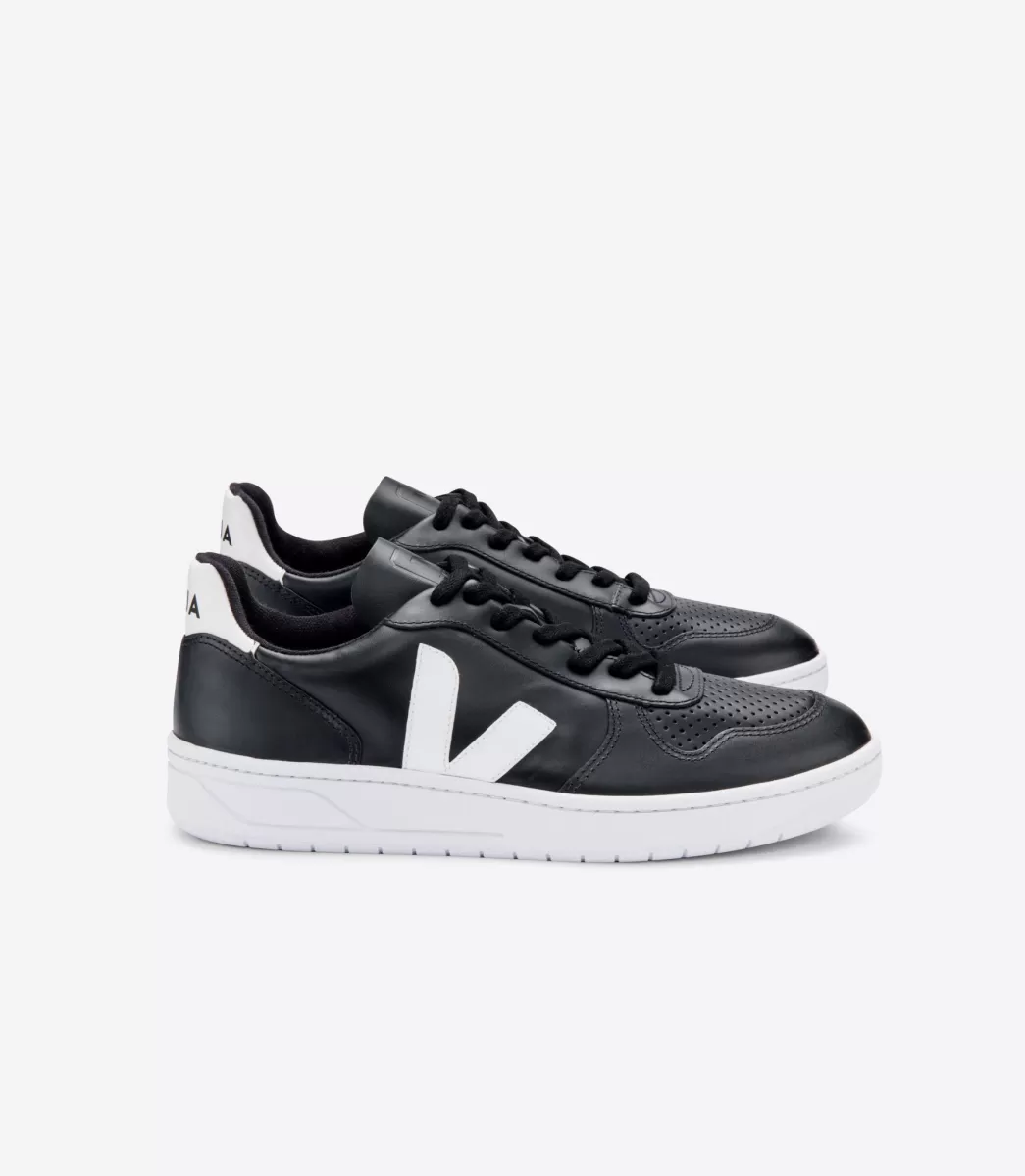 V-10 LEATHER BLACK WHITE WHITE SOLE>VEJA Online