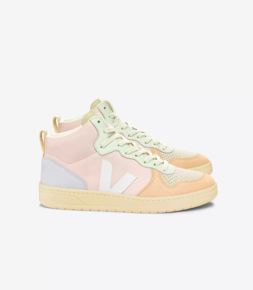 V-15 LEATHER PETALE WHITE MULTICO>VEJA Store