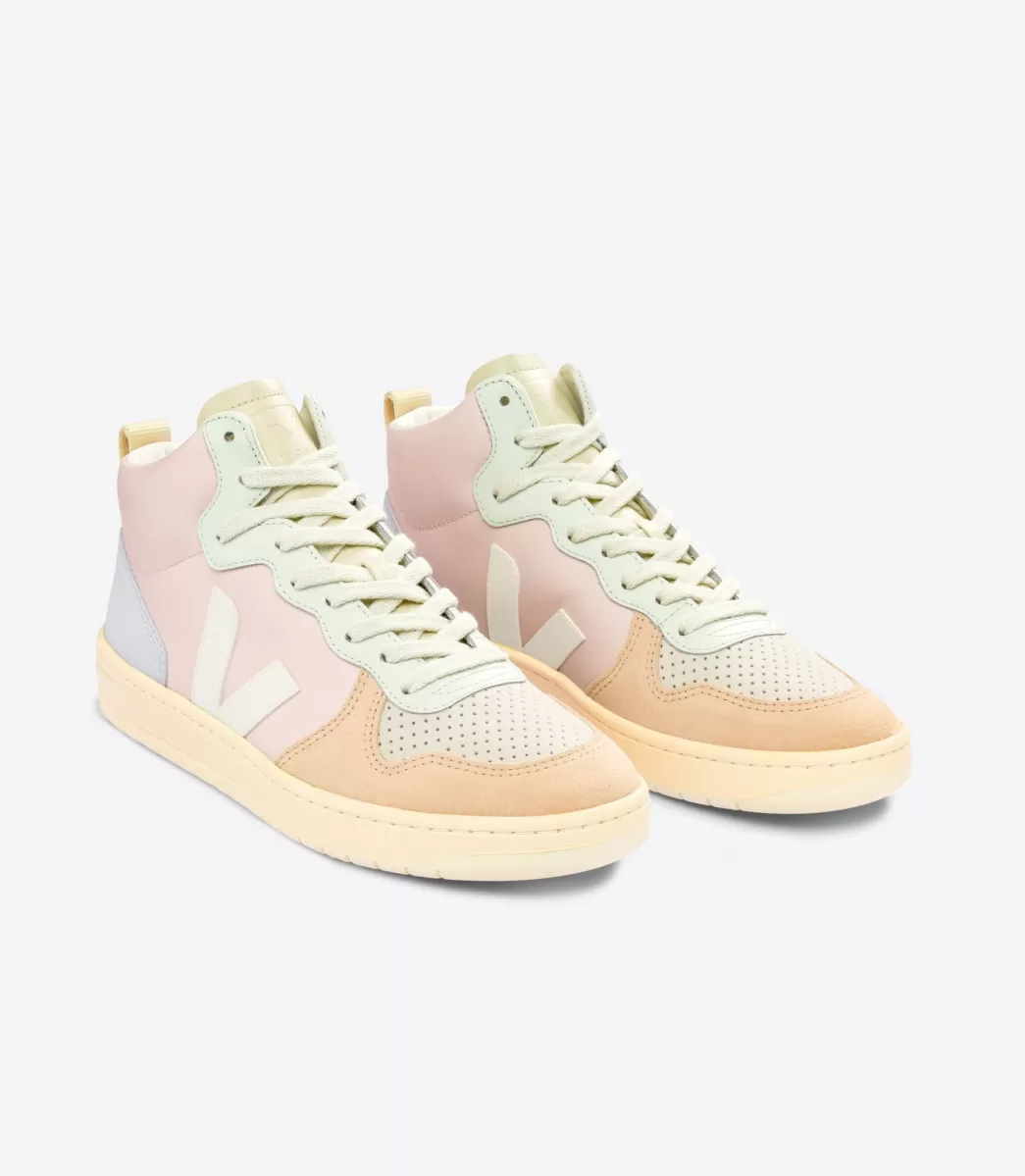 V-15 LEATHER PETALE WHITE MULTICO>VEJA Store