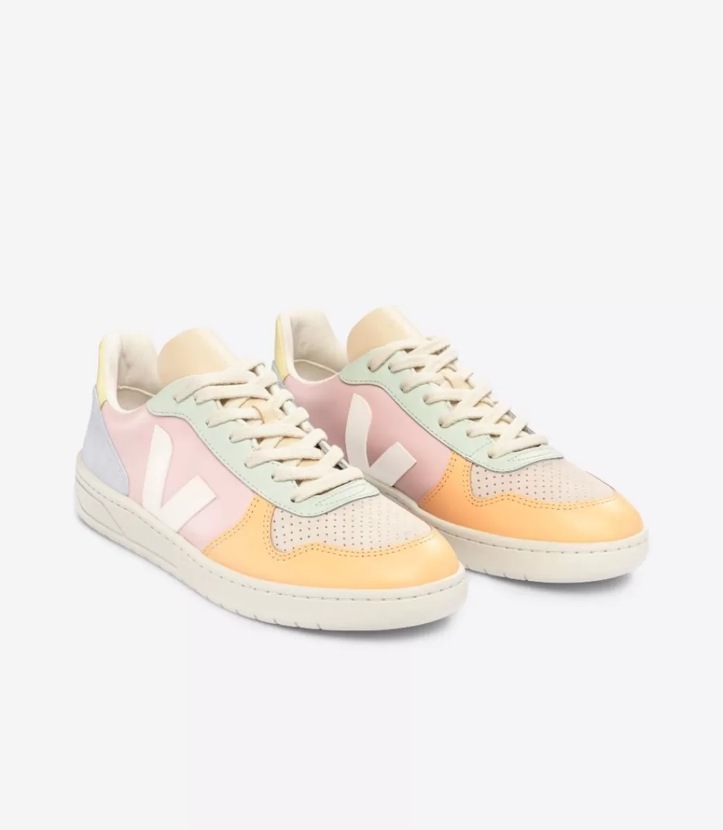 V-10 LEATHER PETALE WHITE MULTICO>VEJA Cheap
