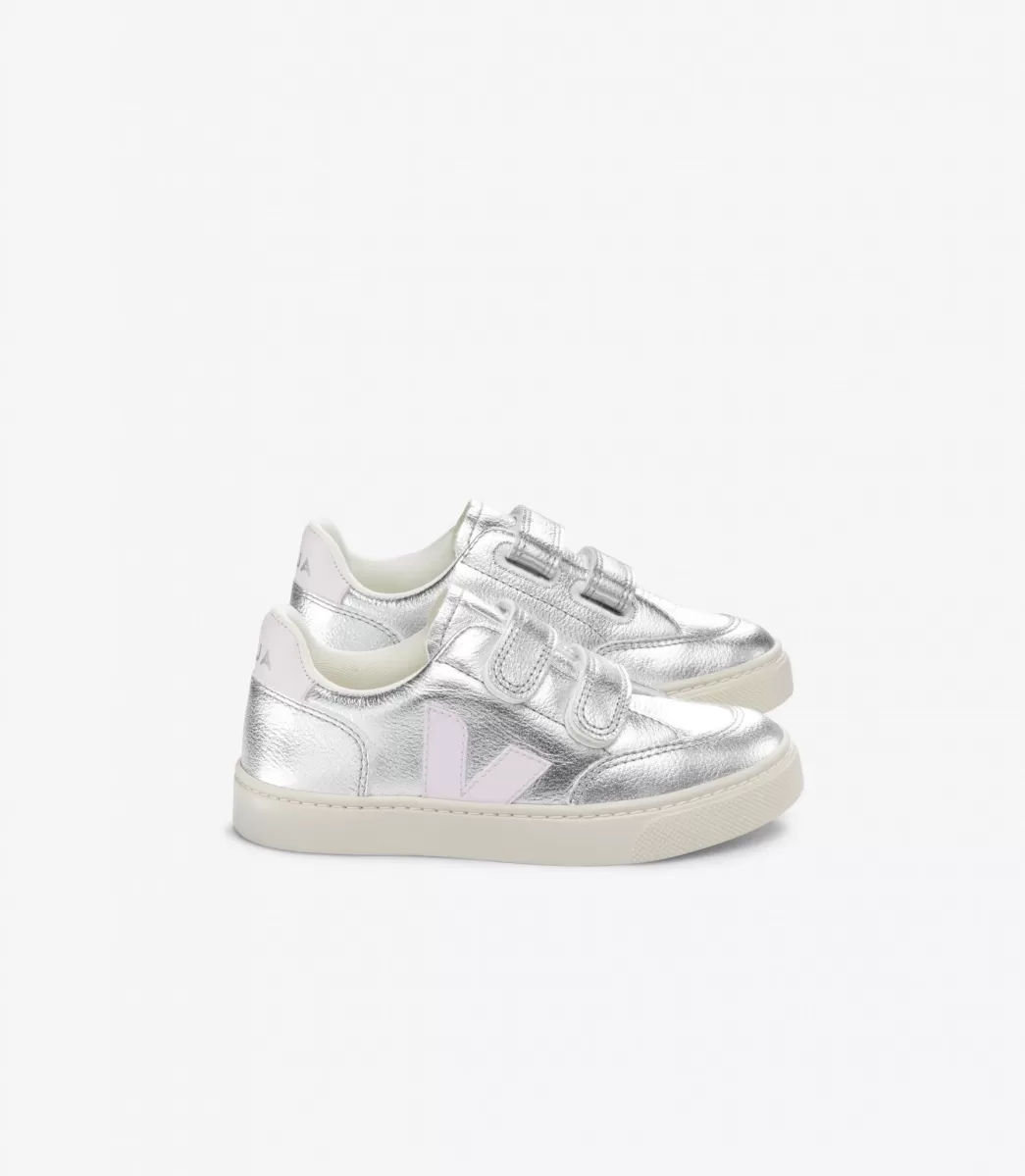 V-12 LEATHER SILVER LASSI>VEJA Best Sale