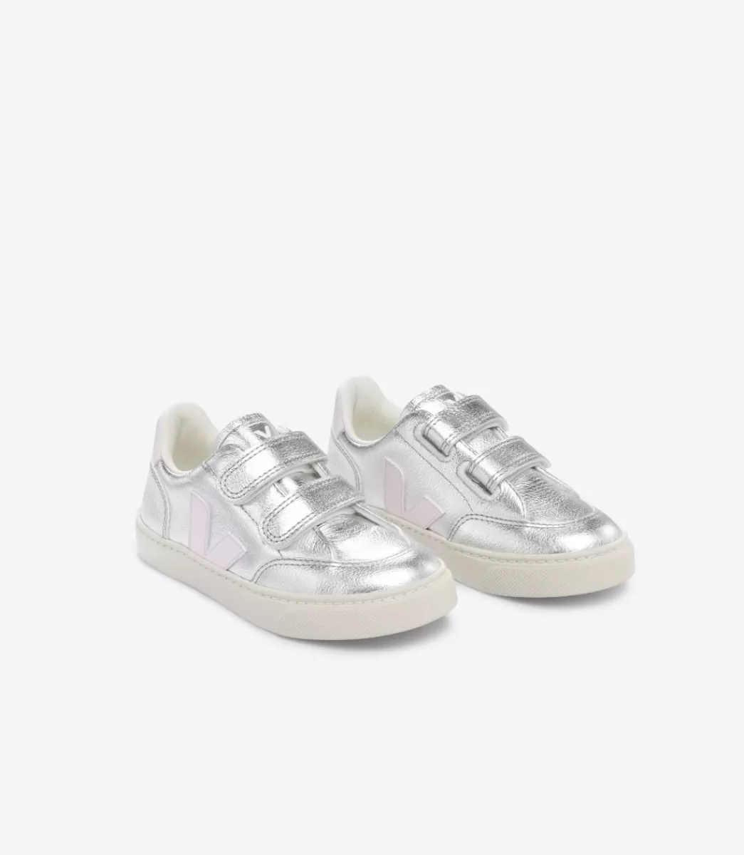 V-12 LEATHER SILVER LASSI>VEJA Best Sale