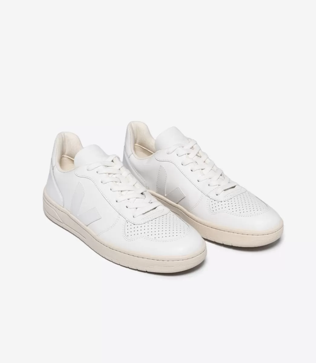 V-10 LEATHER WHITE>VEJA Hot