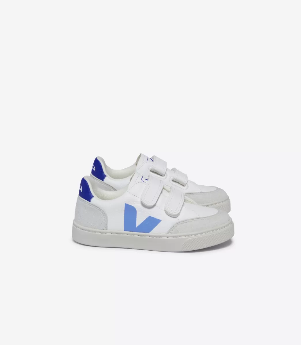 V-12 LEATHER WHITE AQUA PAROS>VEJA Online