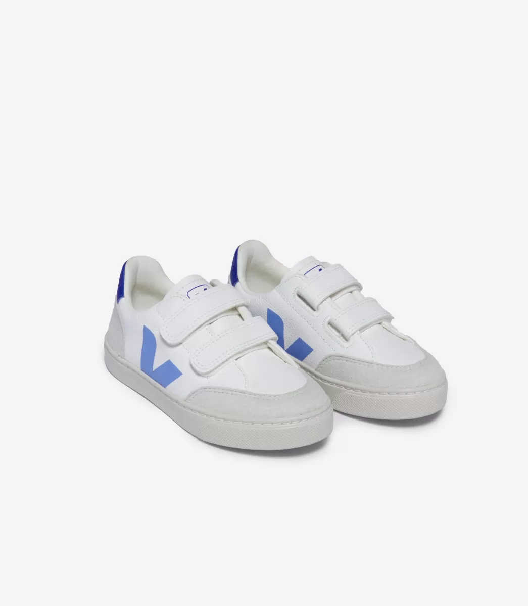 V-12 LEATHER WHITE AQUA PAROS>VEJA Online