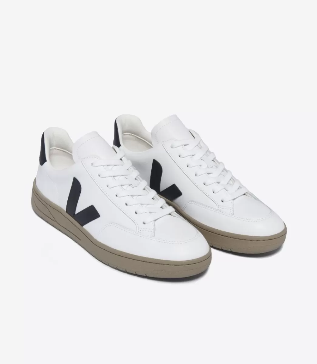 V-12 LEATHER WHITE BLACK DUNE>VEJA Fashion