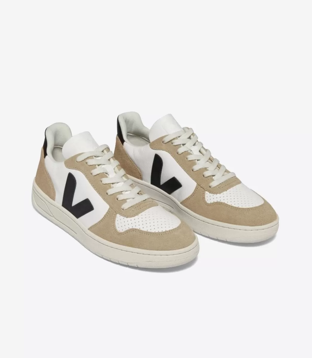 V-10 LEATHER WHITE BLACK SAHARA>VEJA Best Sale