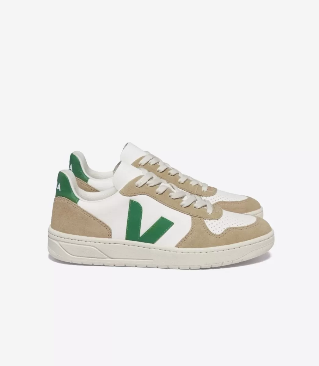 V-10 LEATHER WHITE EMERAUDE SAHARA>VEJA Discount