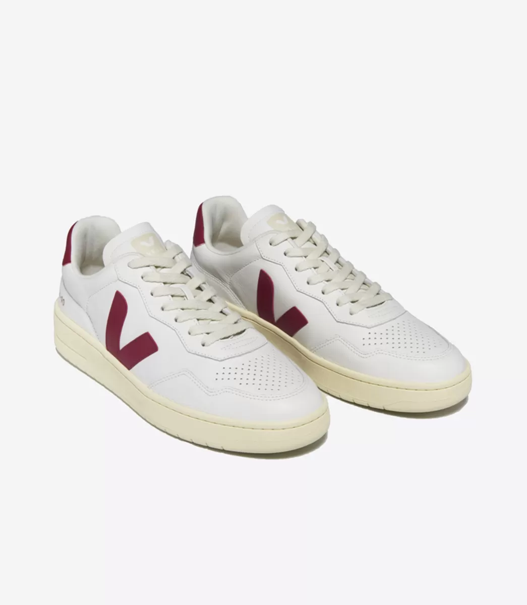 V-90 LEATHER WHITE MARSALA>VEJA Cheap