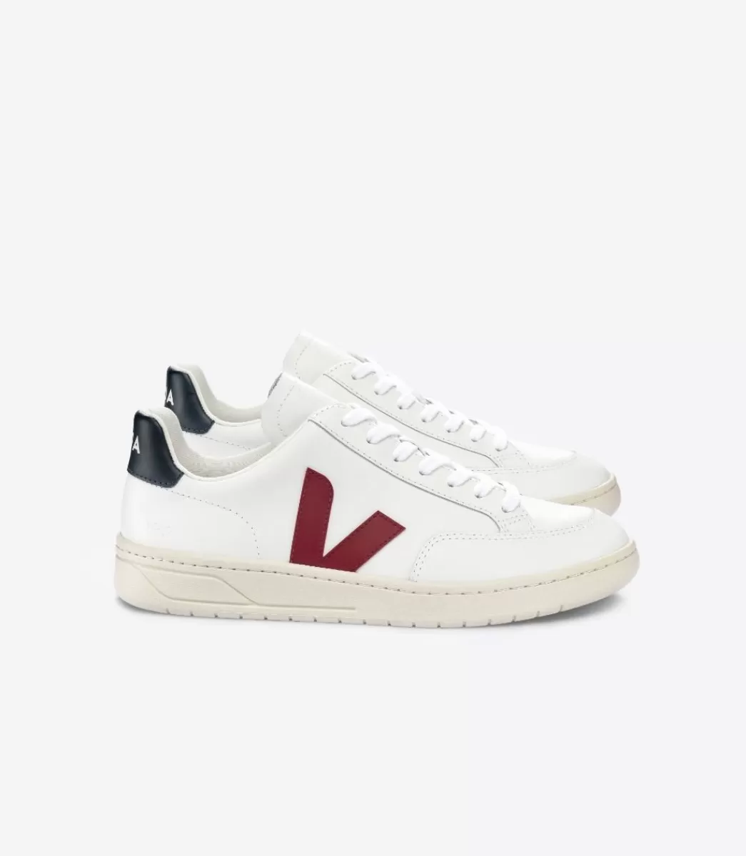 V-12 LEATHER WHITE MARSALA NAUTICO>VEJA Online