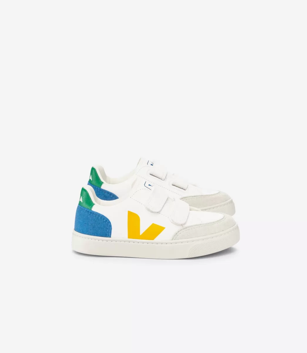 V-12 LEATHER WHITE MULTICO INDIGO>VEJA Hot
