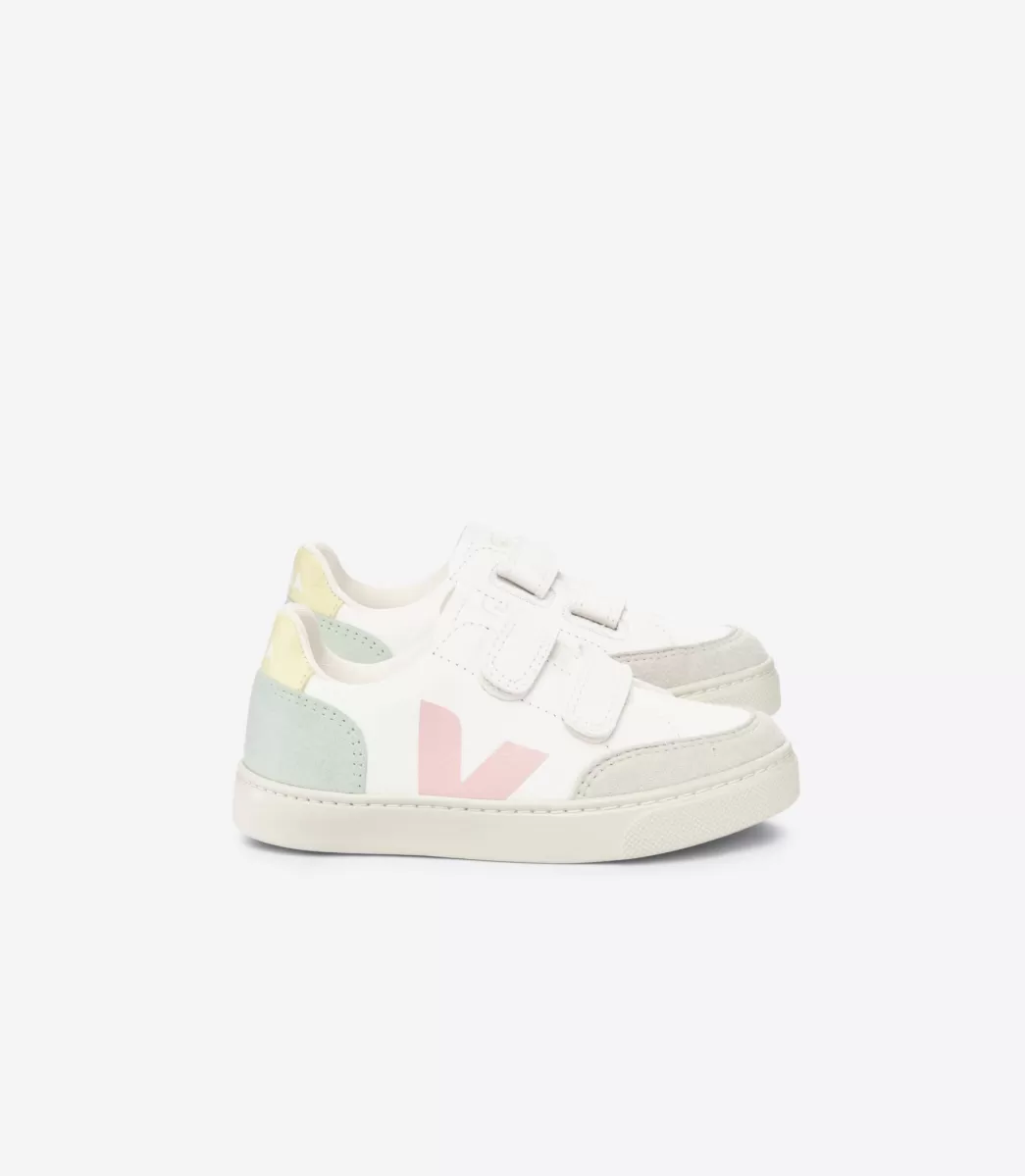 V-12 LEATHER WHITE MULTICO JADE>VEJA Hot