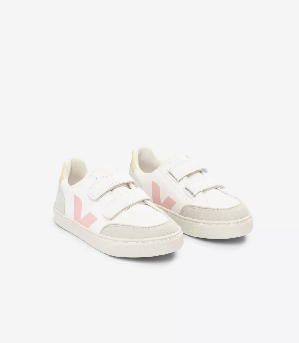 V-12 LEATHER WHITE MULTICO JADE>VEJA Hot