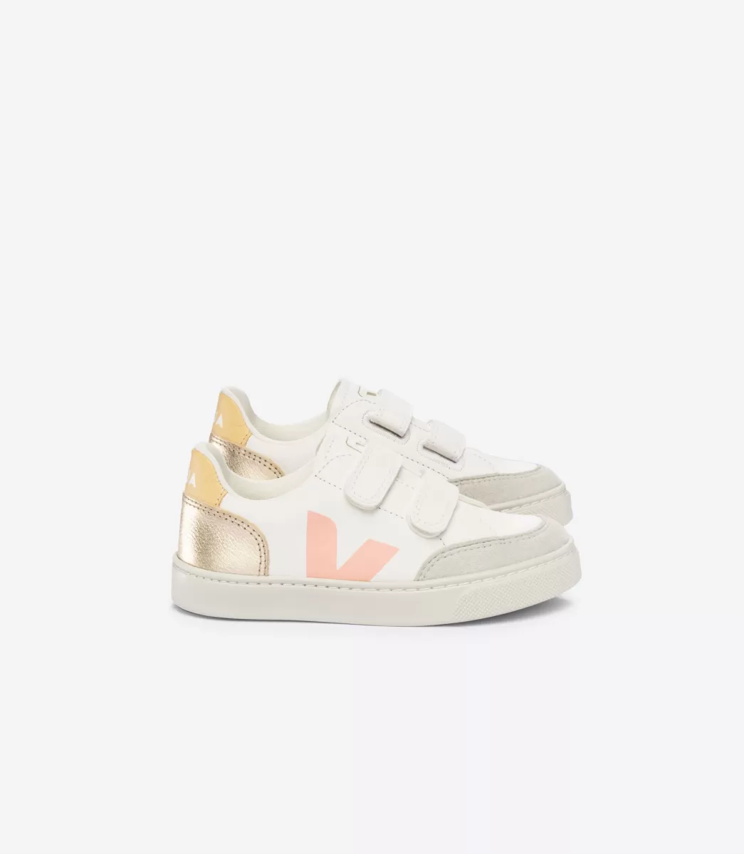 V-12 LEATHER WHITE MULTICO PLATINE>VEJA Store