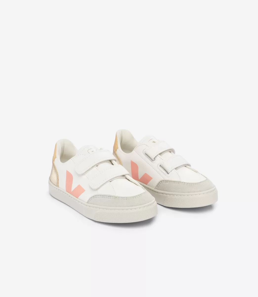 V-12 LEATHER WHITE MULTICO PLATINE>VEJA Store