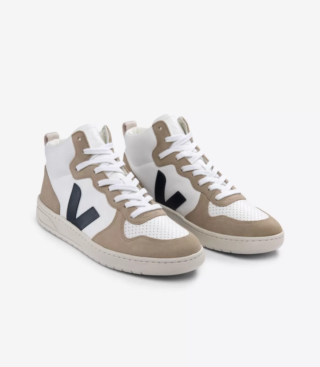 V-15 LEATHER WHITE NAUTICO SAHARA>VEJA Clearance