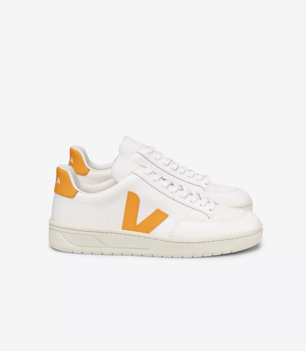 V-12 LEATHER WHITE OURO>VEJA Cheap